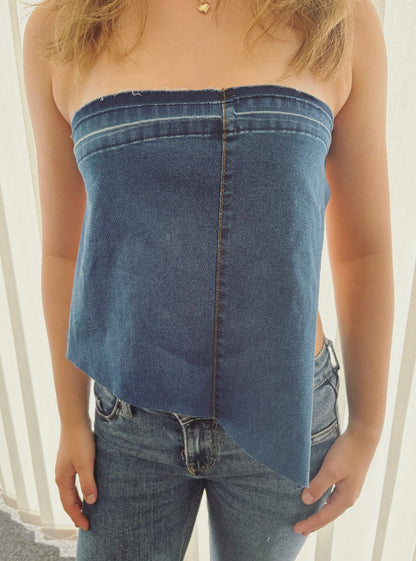 Denim topper
