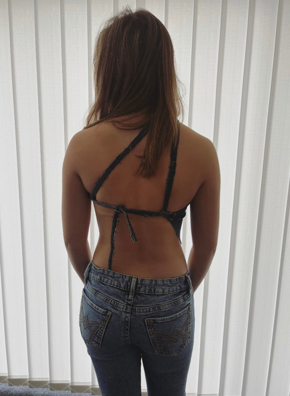 Denim topper