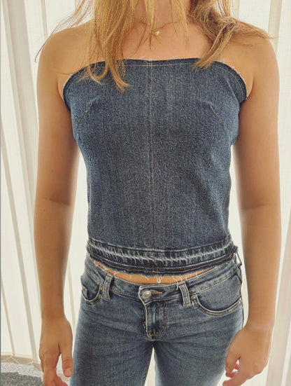 Denim topper