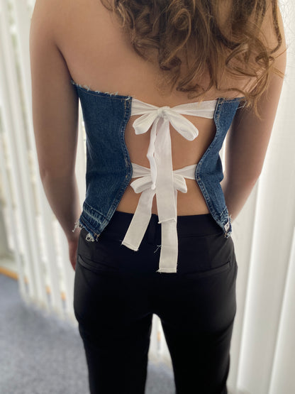 Denim topper