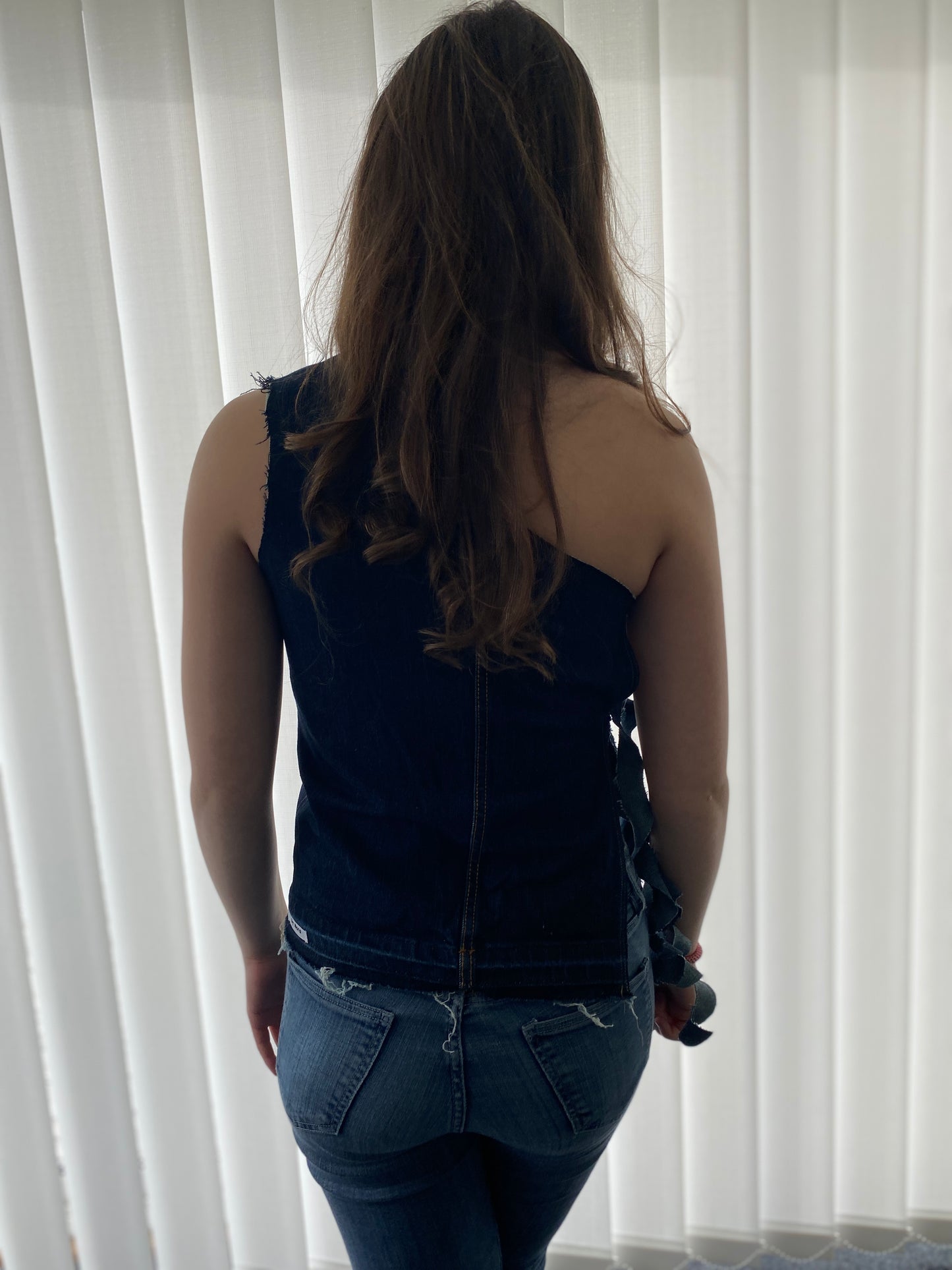 Denim topper