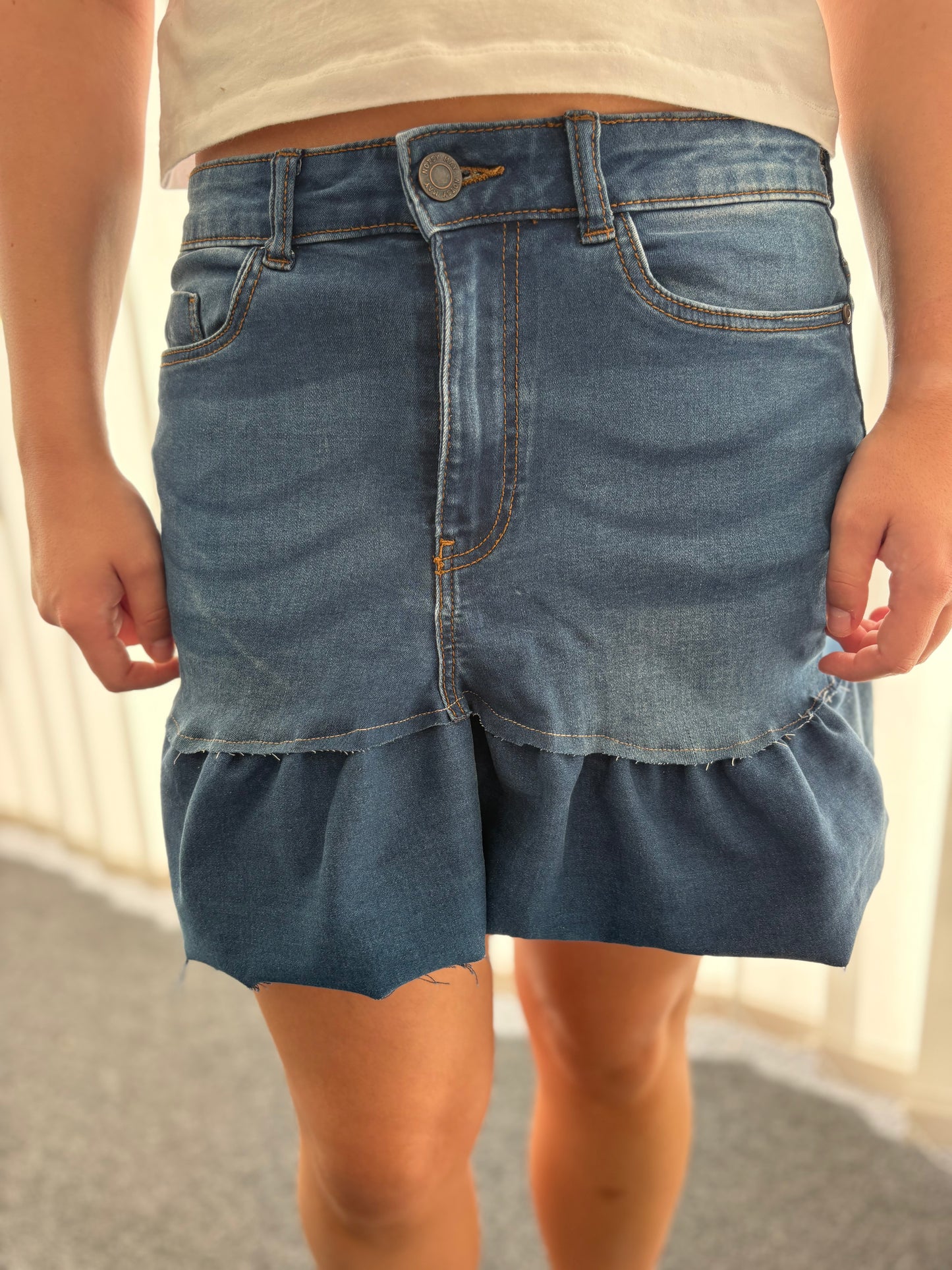 Denim skjørt