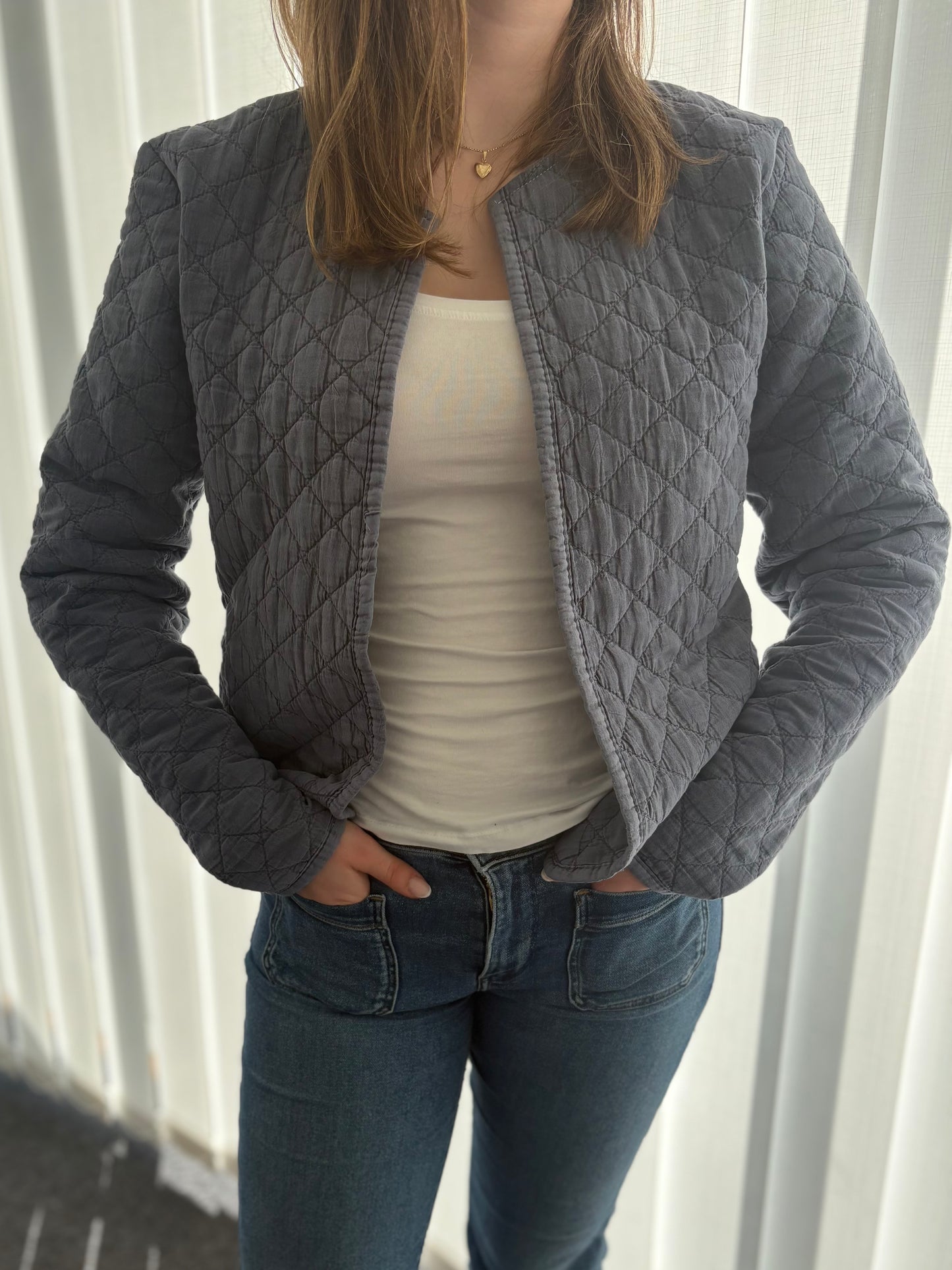 Quilted jakke Blå